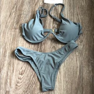 Zaful gray swimsuit